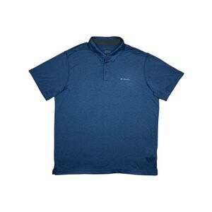 Columbia Omni-Wick Polo Shirt Men’s XL Blue Performance Golf Activewear